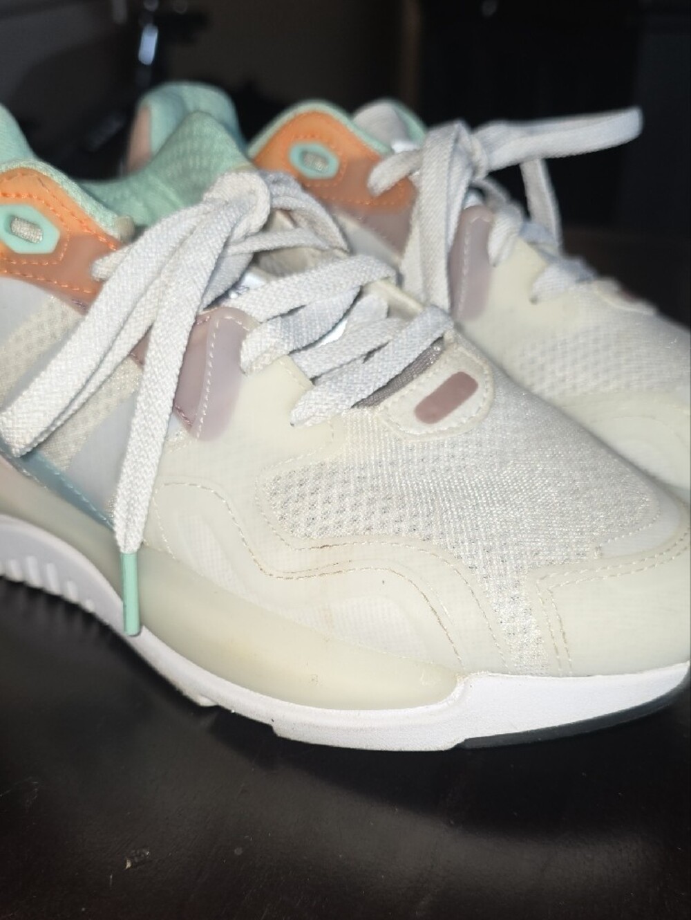 Adidas Women’s Sneakers - Mint, Peach & White - Picture 2 of 8